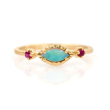 High quality sterling silver jewelry gold ruby opal sterling silver ring women